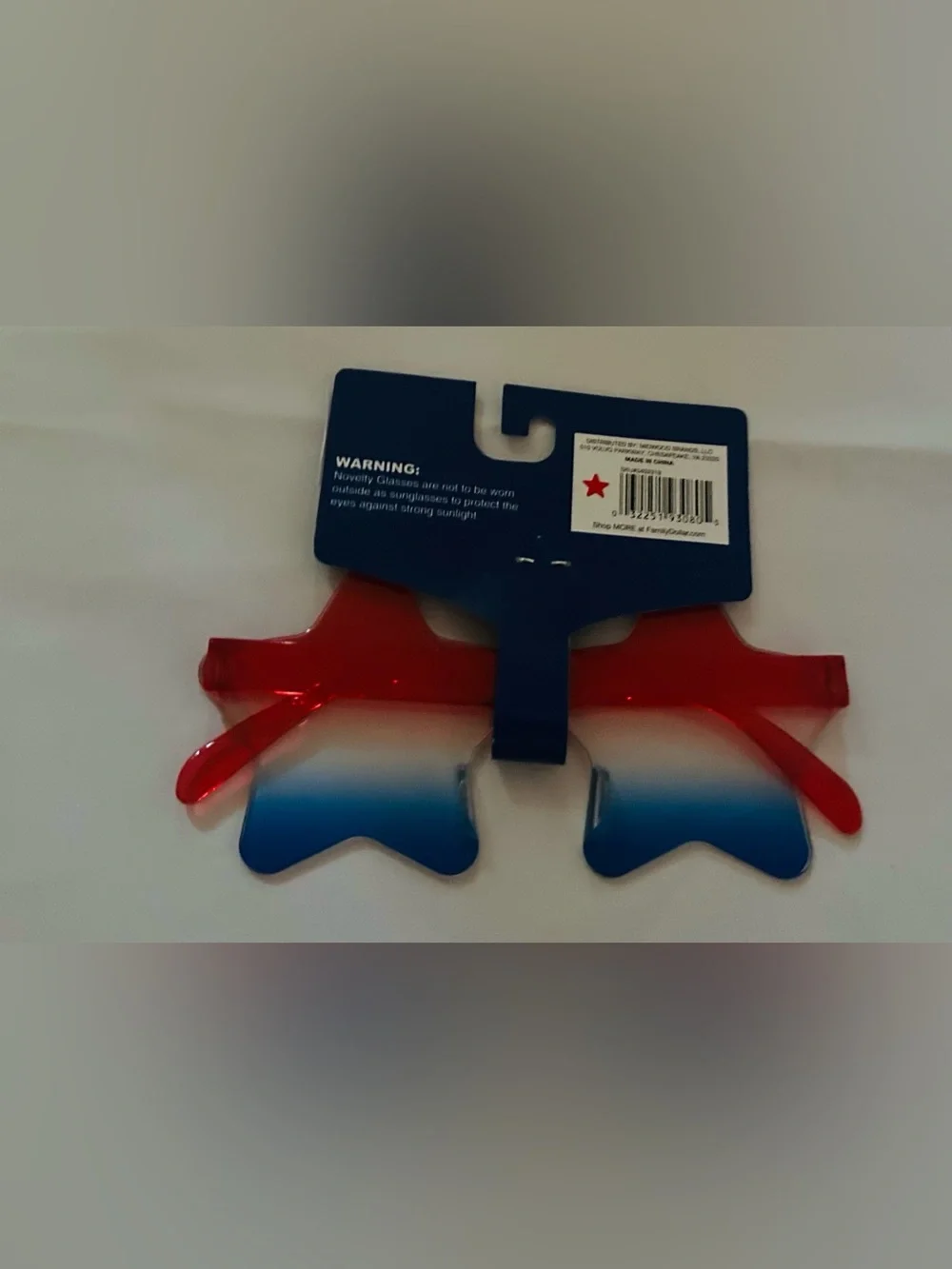 New Patriotic Red Clear Blue Novelty Glasses Star Shaped Kids Men’s Women’s